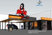 Thiết kế showroom phụ tùng đồ chơi xe hơi Thiết kế showroom phụ tùng đồ chơi xe hơi