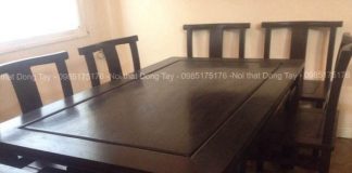 Bộ bàn ăn 6 ghế gỗ hương kiểu đời minh thanh Bộ bàn ăn 6 ghế gỗ hương kiểu minh thanh