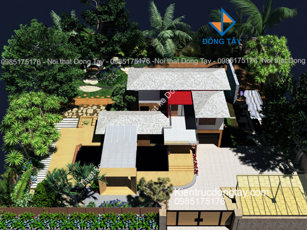 Thiết kế sân vườn nhà biệt thự đẹp tại Hà Nội