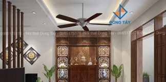 Thiết kế phòng khách chung với phòng thờ đẹp Thiết kế phòng khách chung với phòng thờ đẹp