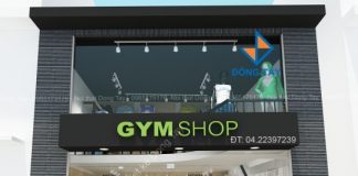 Thiết kế cửa hàng Gym shop Thiết kế cửa hàng Gym shop