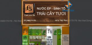 Thiết kế cửa hàng nước ép trái cây Thiết kế cửa hàng nước ép trái cây